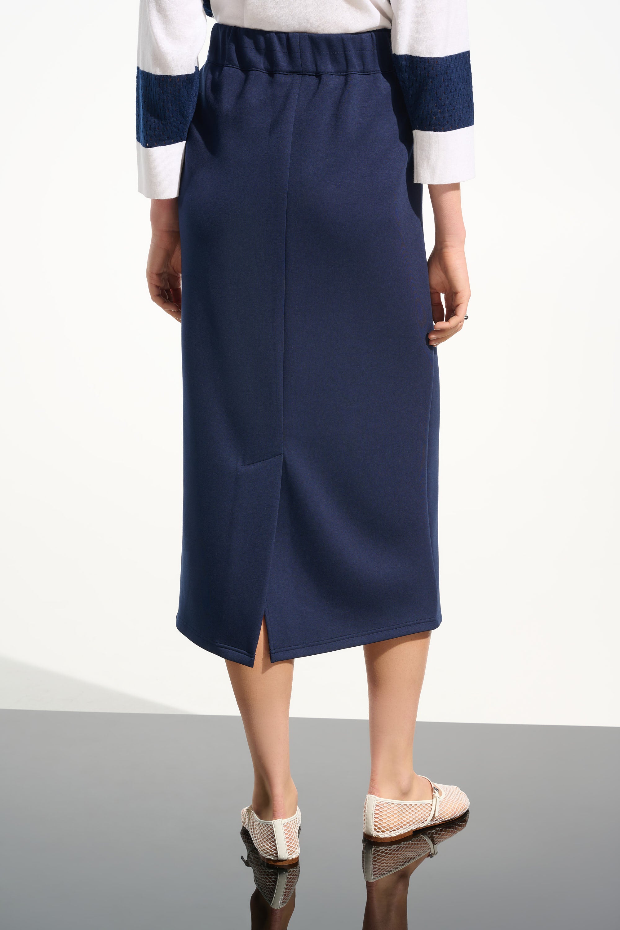Joseph Ribkoff Scuba Jersey Pull-On Skirt 261608 - Indigo