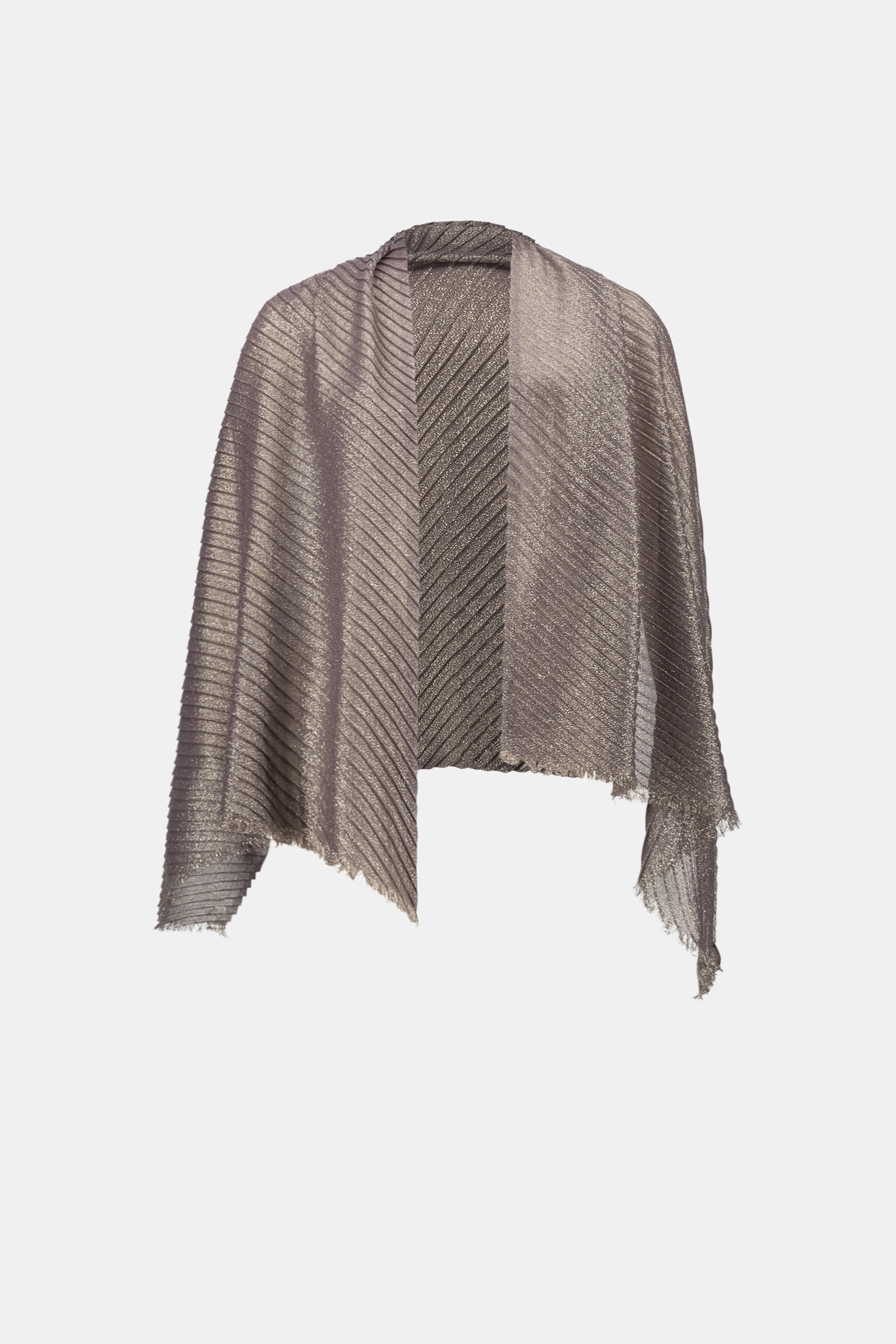 Joseph Ribkoff Signature Pleated Rectangular Scarf 261781 - Platinum Grey