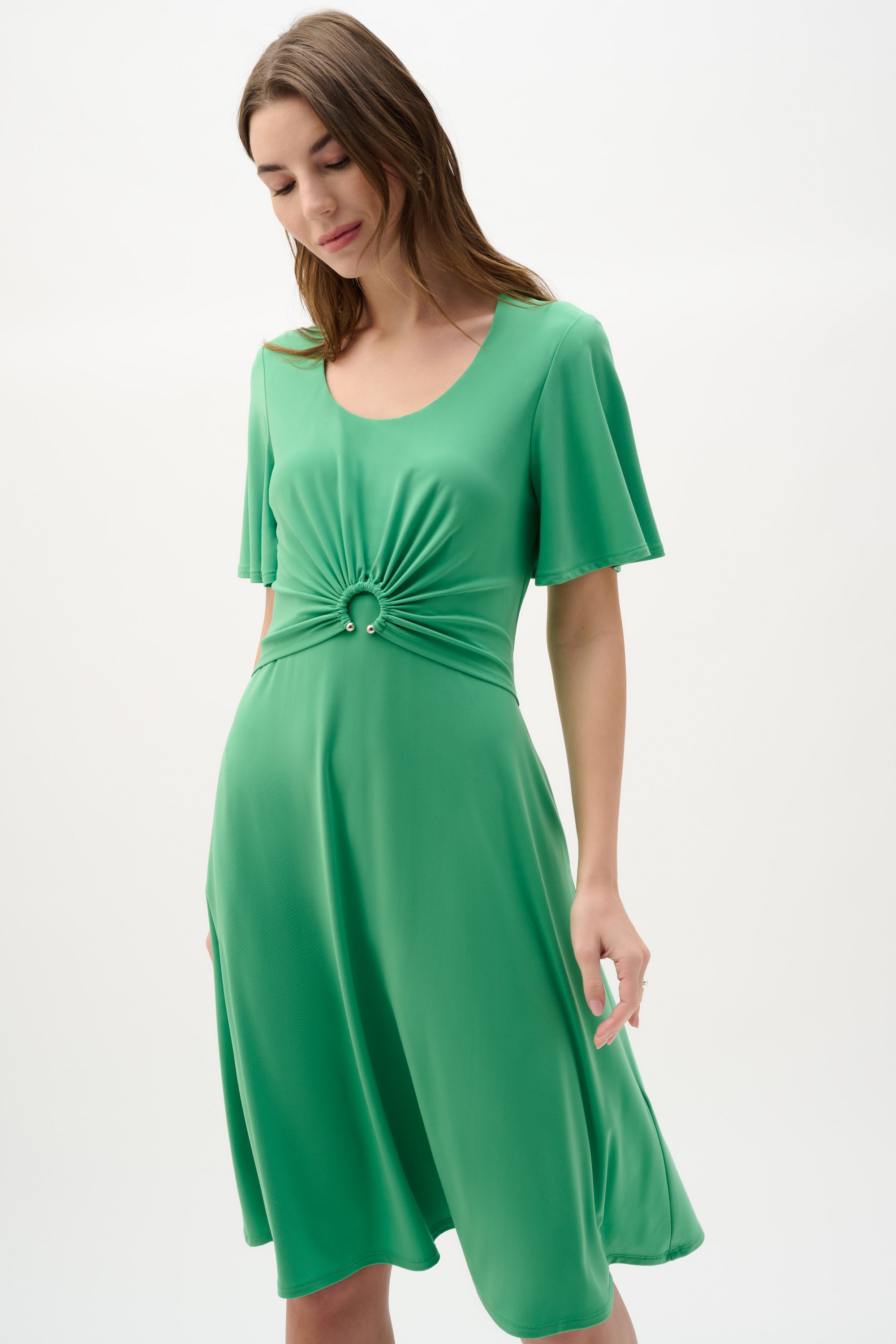 Joseph Ribkoff Fit & Flare Dress 262034 - Palm Green