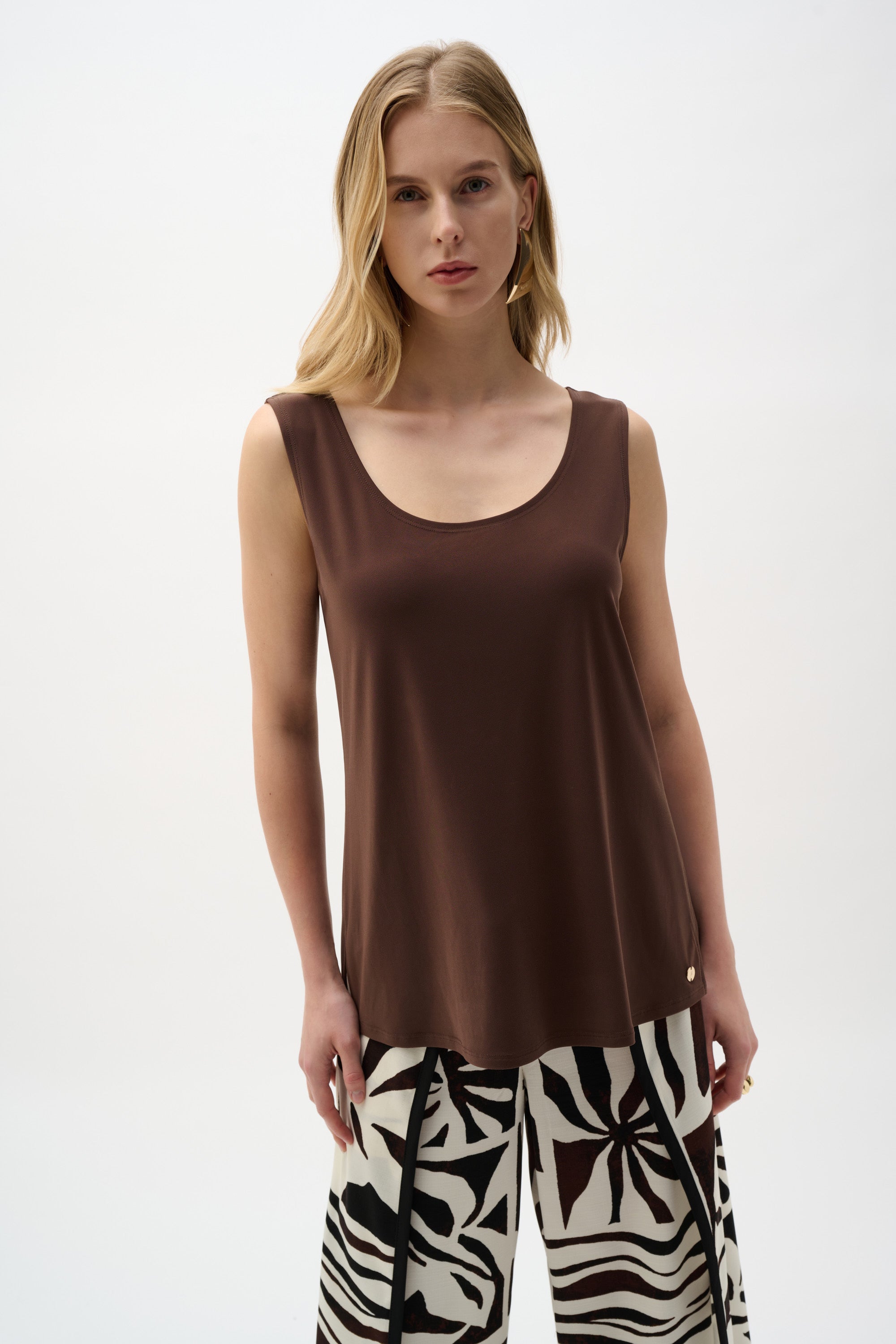 Joseph Ribkoff Scoop Neck Camisole 251970 - Mahogany