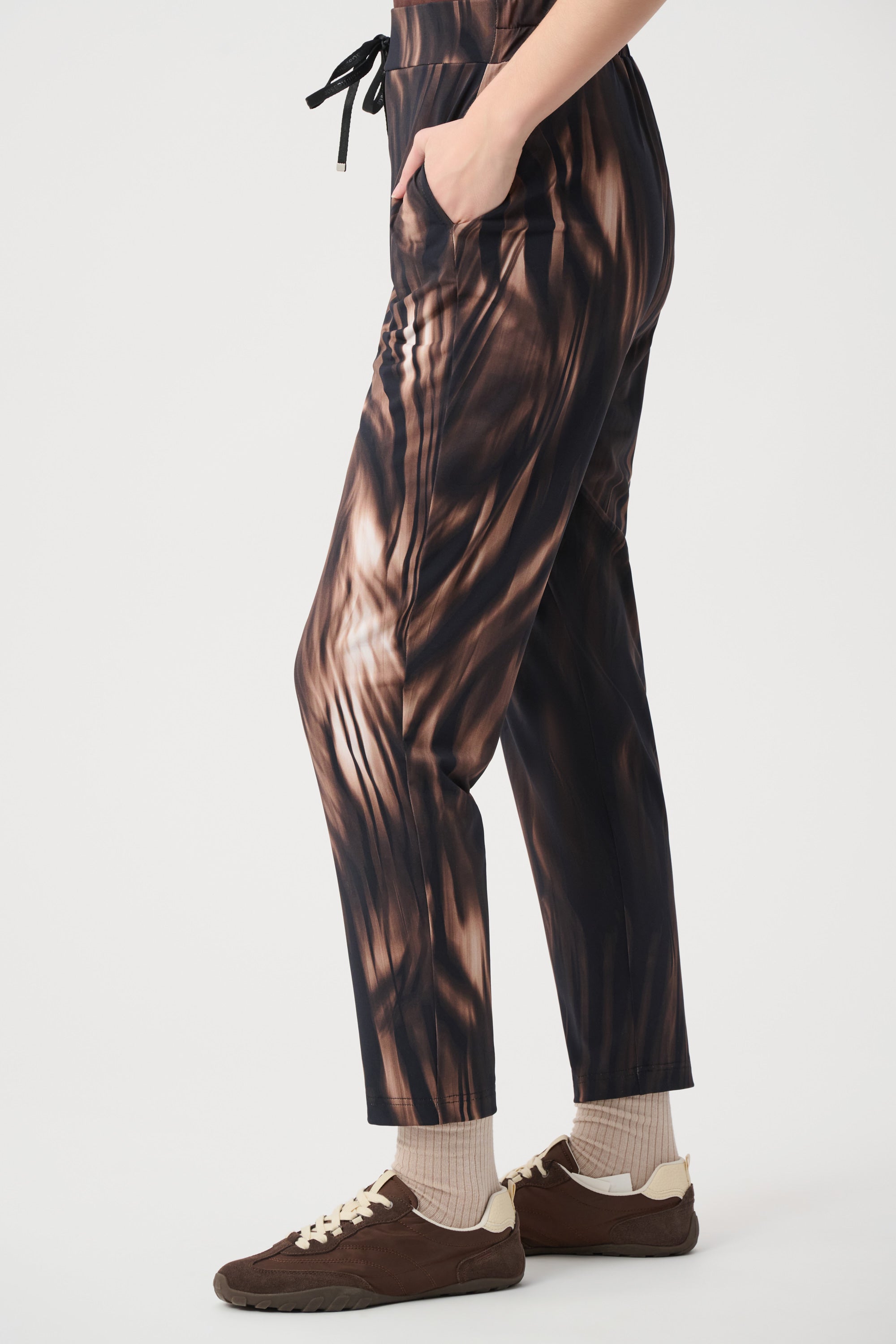 Joseph Ribkoff Sport Animal Print Joggers 264623 - Black/ Multi