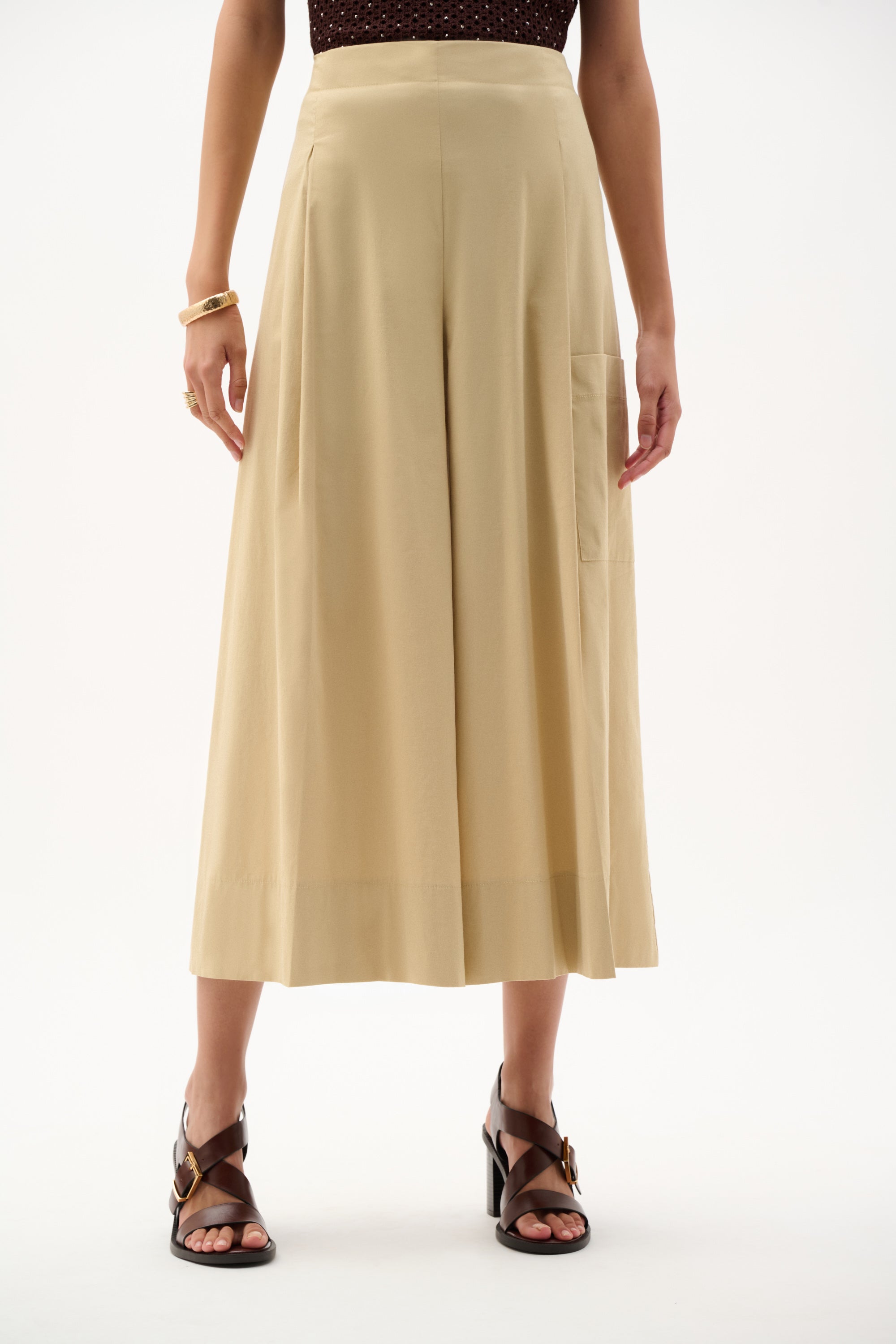 Joseph Ribkoff Pull-On Cullotte Pants 262083 - Flax