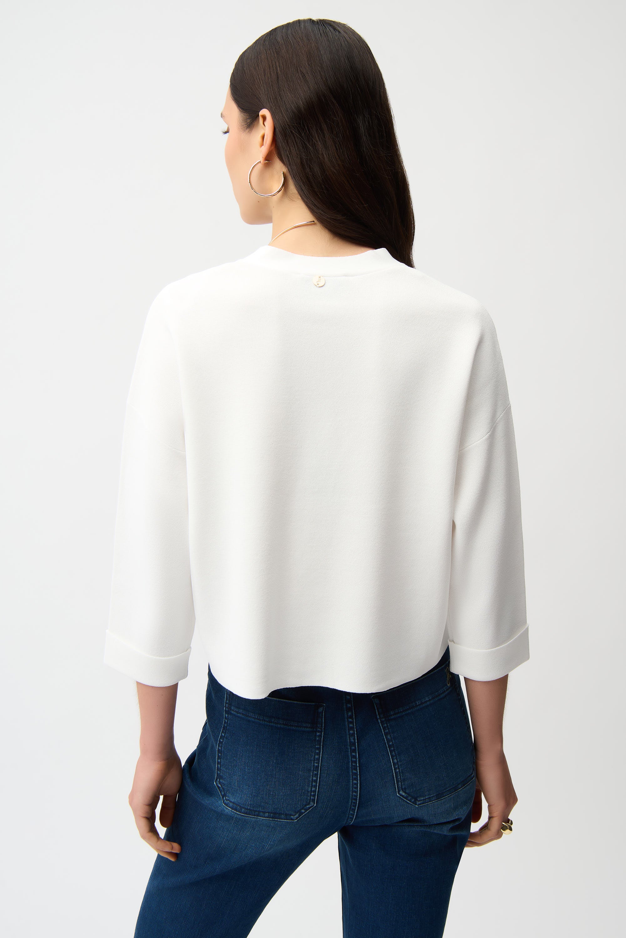 Joseph Ribkoff Gold Button Detail Cardigan 261918 - Vanilla