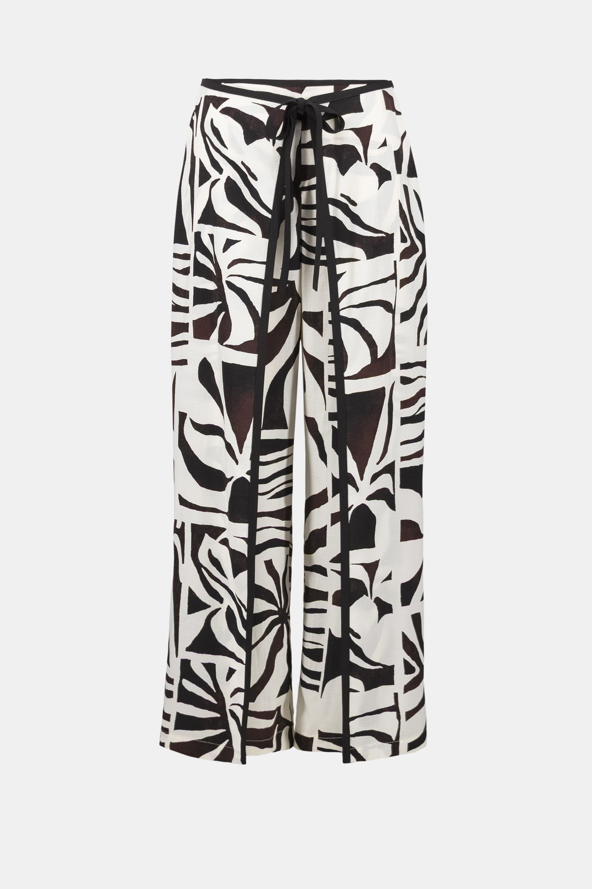 Joseph Ribkoff Tropical Print Wide Leg Pants 262056 - Beige/ Multi