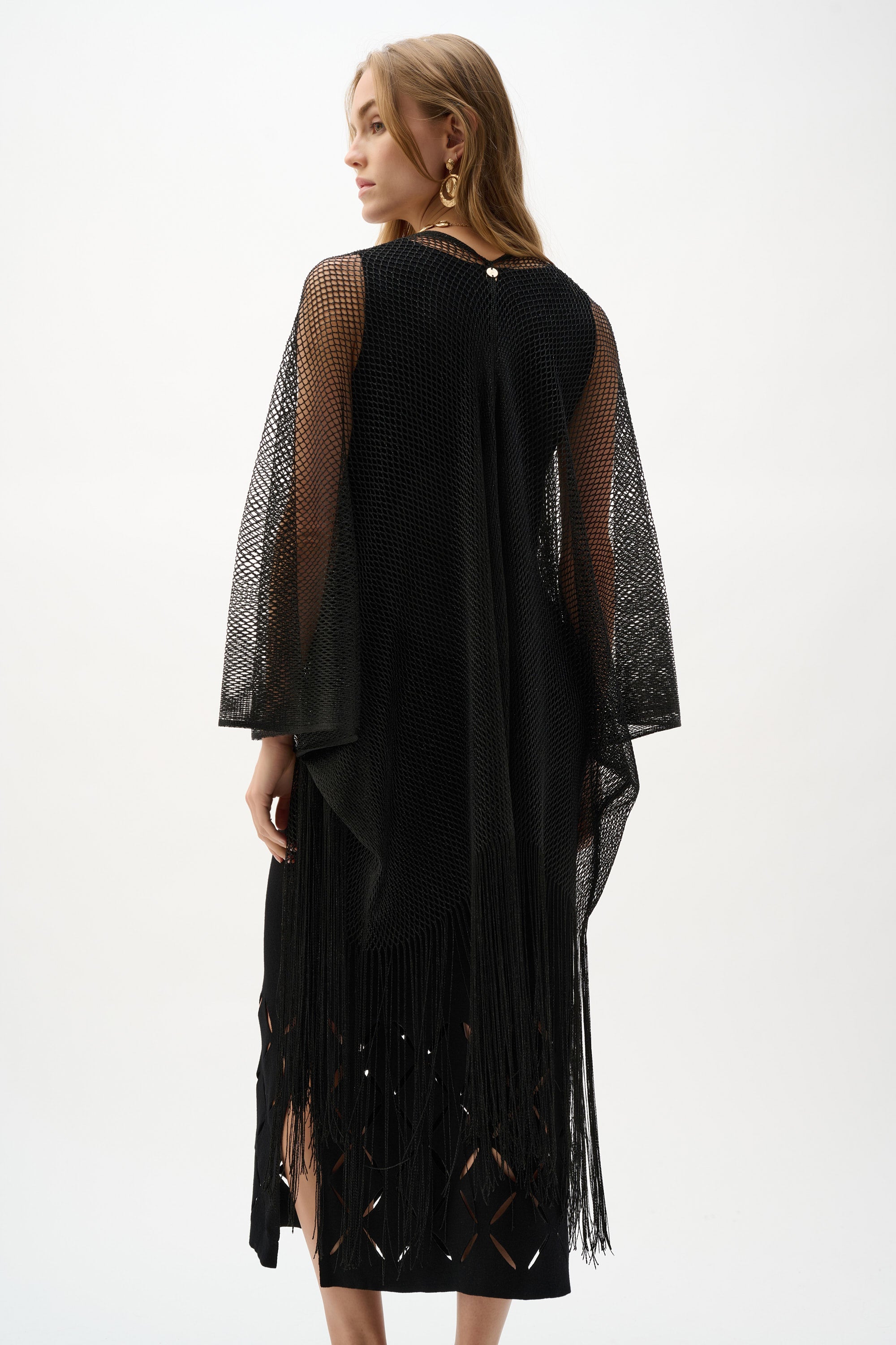 Joseph Ribkoff Draped Cover-Up With Fringe 262973 - 2 Colours