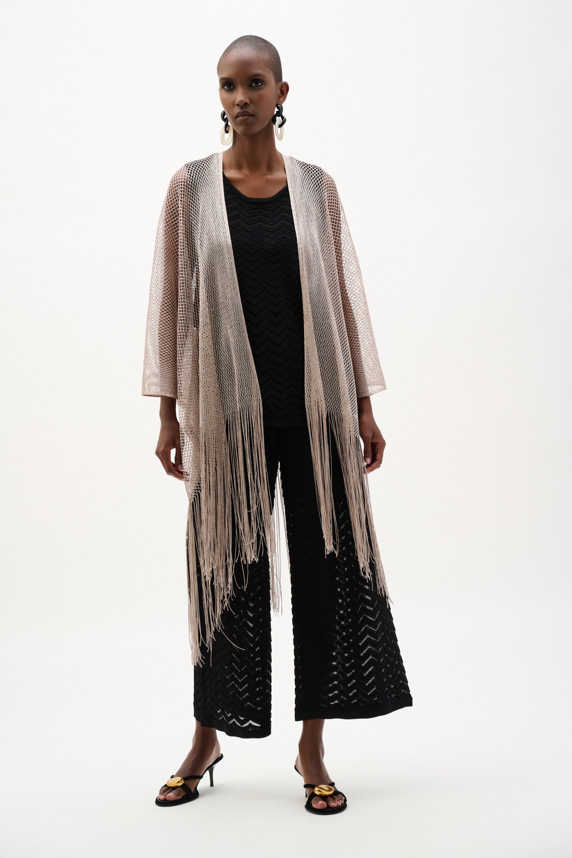 Joseph Ribkoff Draped Cover-Up With Fringe 262973 - 2 Colours