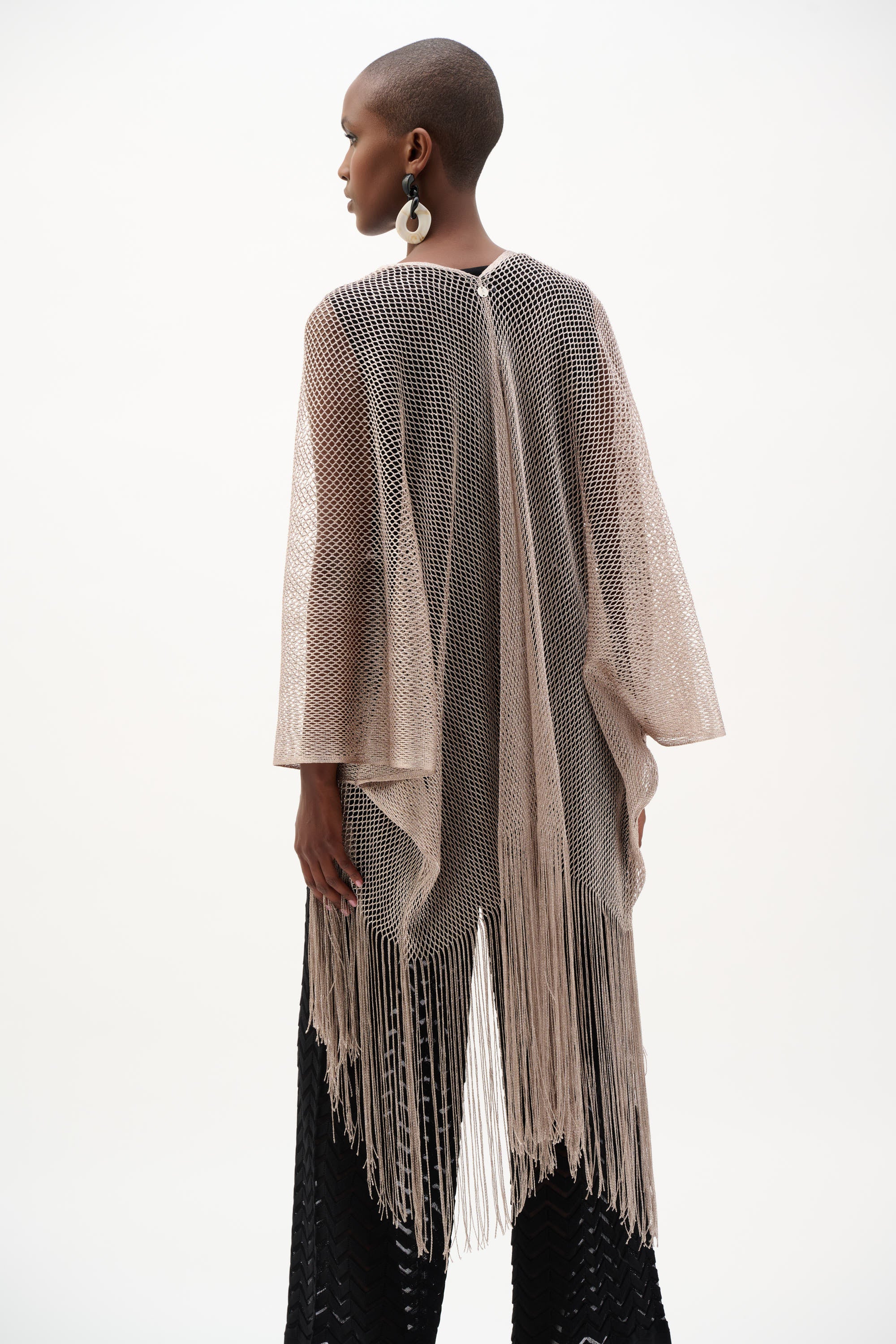 Joseph Ribkoff Draped Cover-Up With Fringe 262973 - 2 Colours