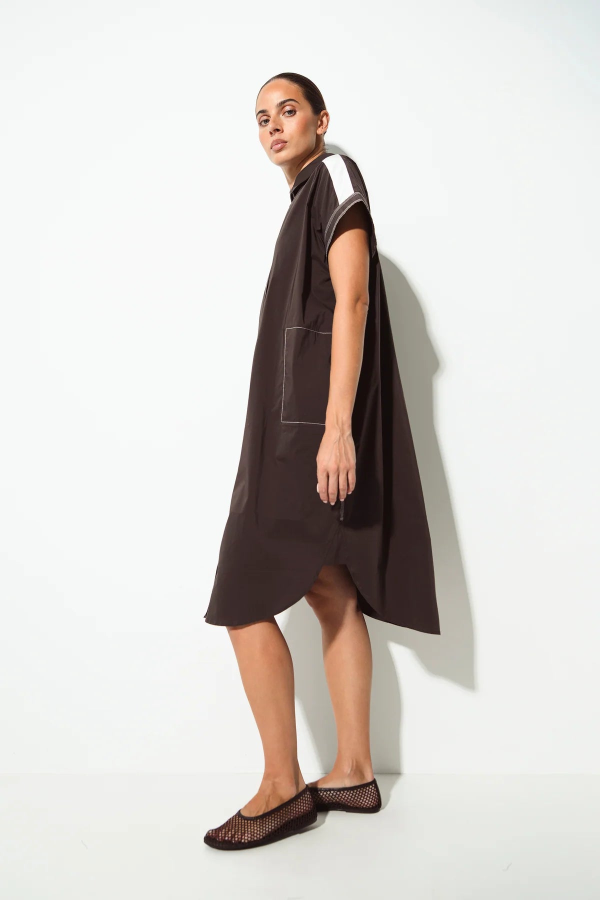 Lounge The Label Juan Dress - Espresso White