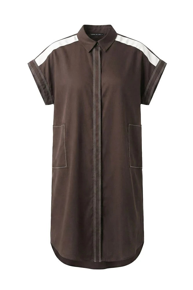Lounge The Label Juan Dress - Espresso White