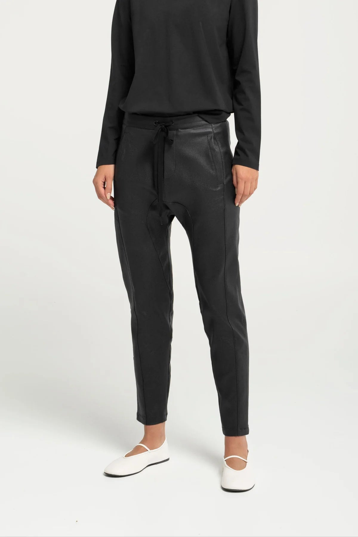 Lounge The Label Wax Coated Aspen Pants - Black