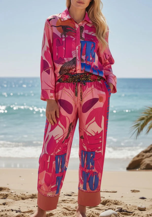 Miss Goodlife Pink Butterfly Pants - Multicolour