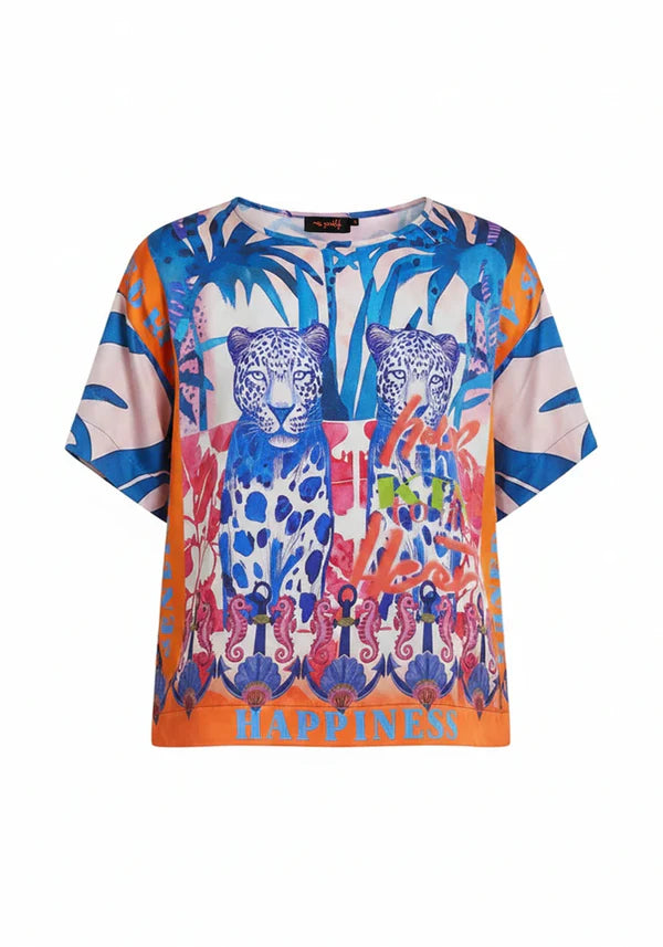 Miss Goodlife Leo Leaves Shirt Blouse - Multicolour