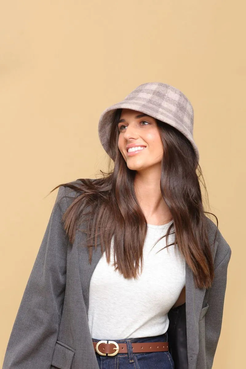 Morgan & Taylor Constance Wool Bucket Hat - Grey