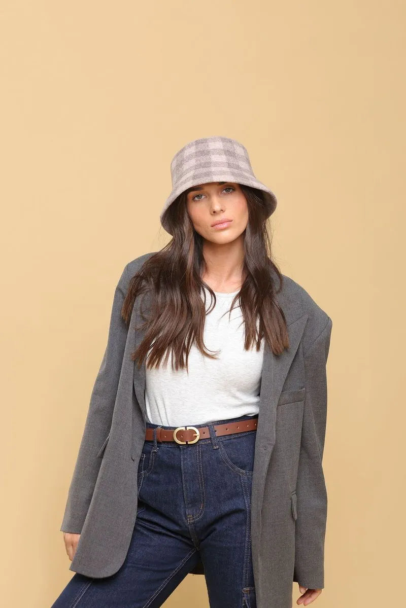 Morgan & Taylor Constance Wool Bucket Hat - Grey