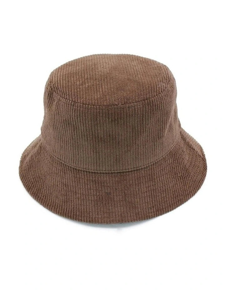 Morgan & Taylor Dallas Cord Bucket Hat - Brown