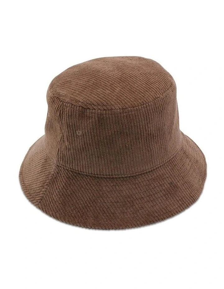 Morgan & Taylor Dallas Cord Bucket Hat - Brown