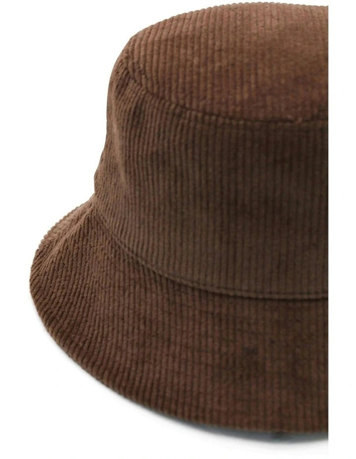 Morgan & Taylor Dallas Cord Bucket Hat - Brown