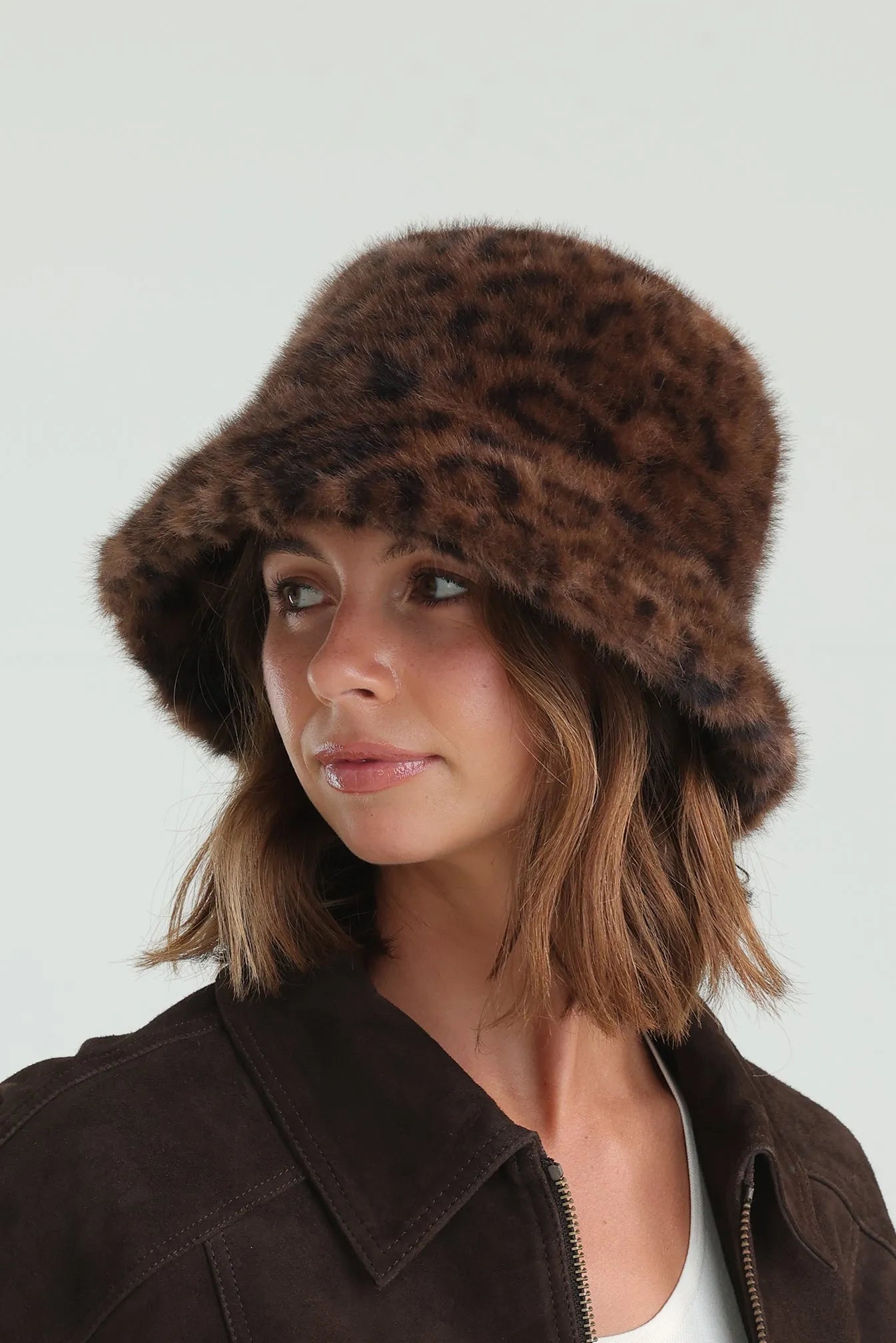 Morgan & Taylor Marissa Faux Fur Hat - Brown
