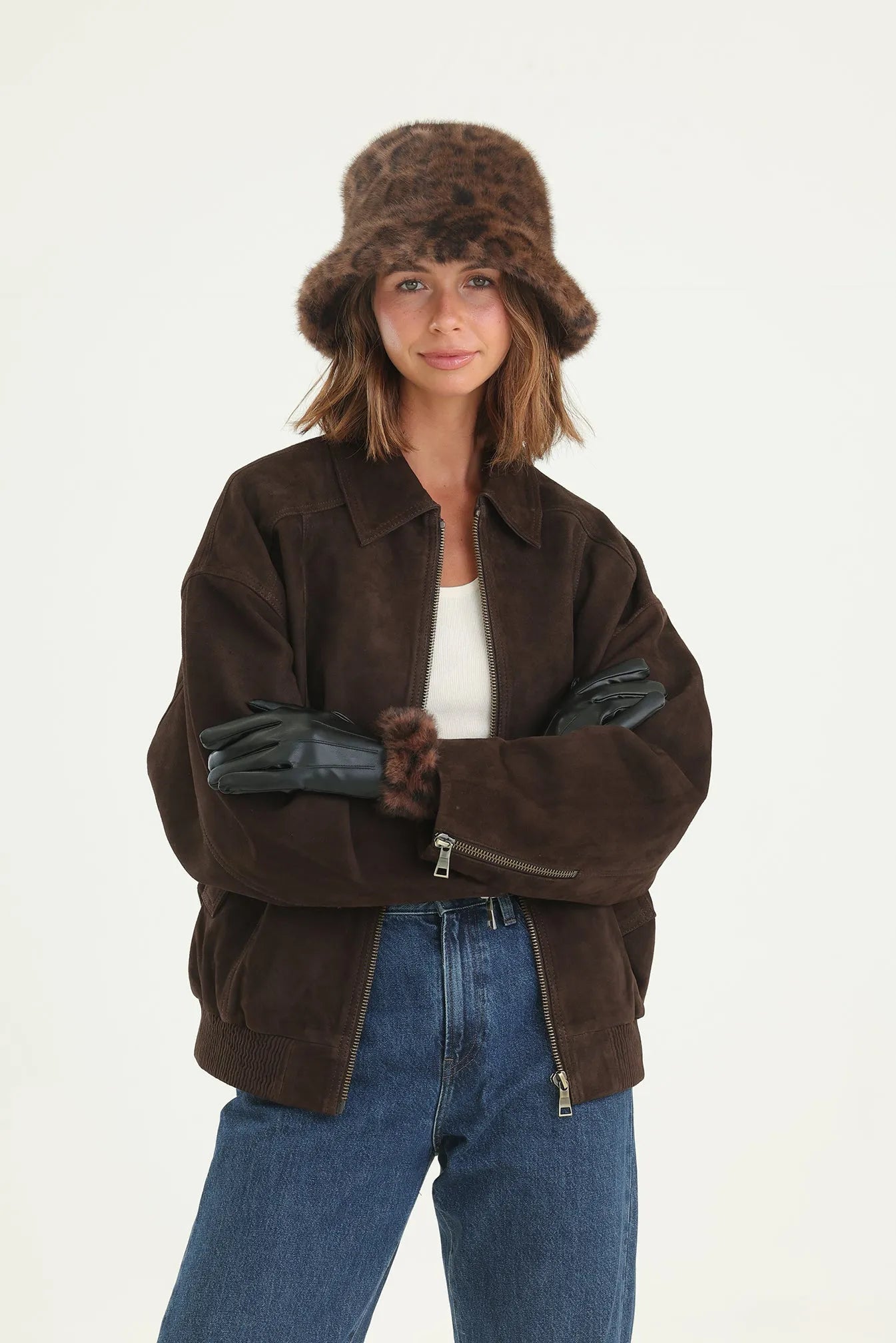 Morgan & Taylor Marissa Faux Fur Hat - Brown