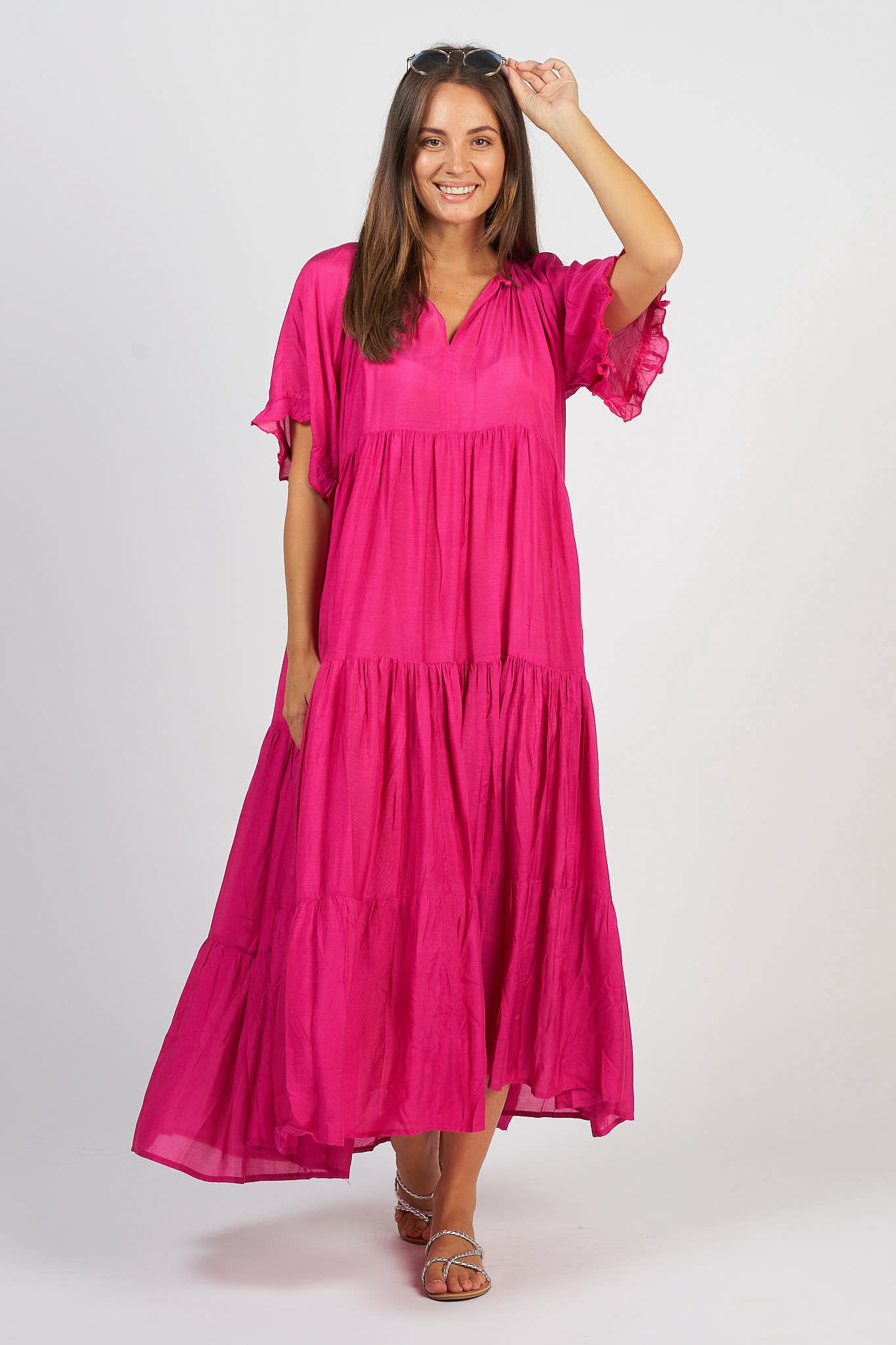 Naudic Amisha Maxi Dress - Hot Pink