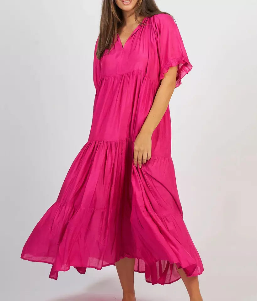 Naudic Amisha Maxi Dress - Hot Pink