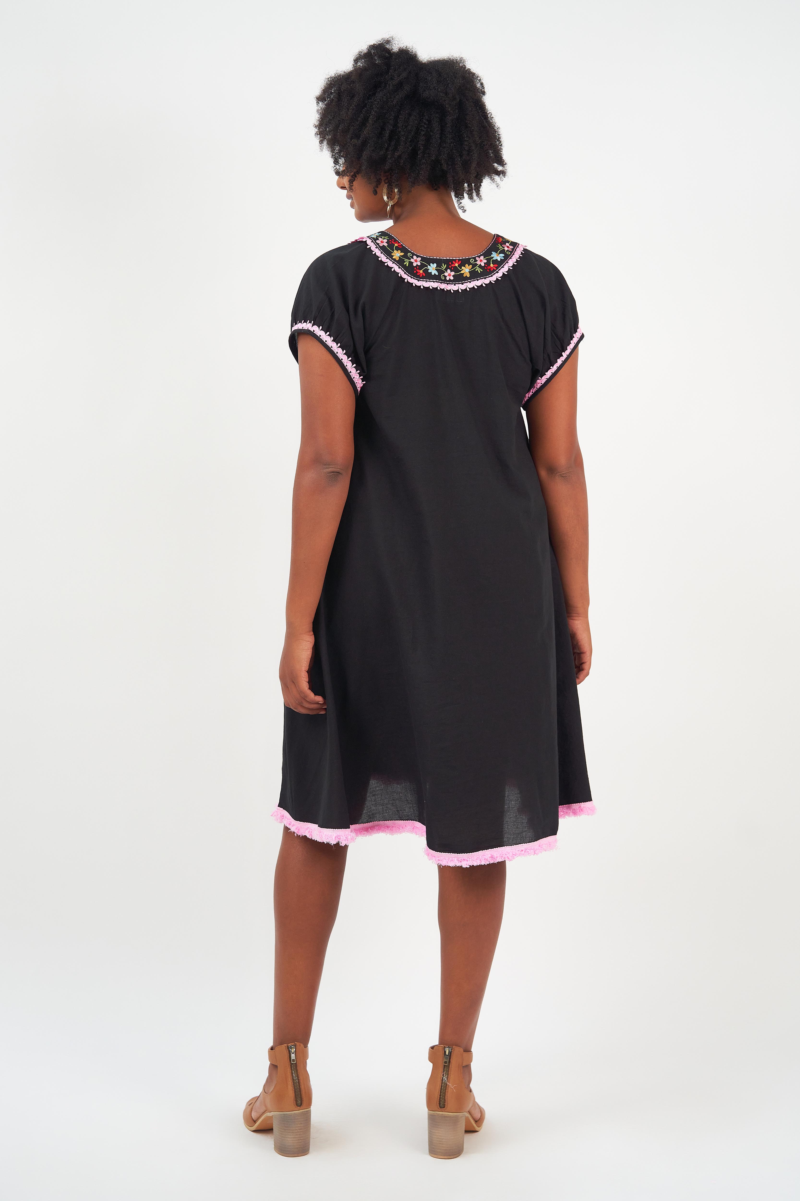 Naudic Sao Paulo Dress - Splendour Embroidery Black