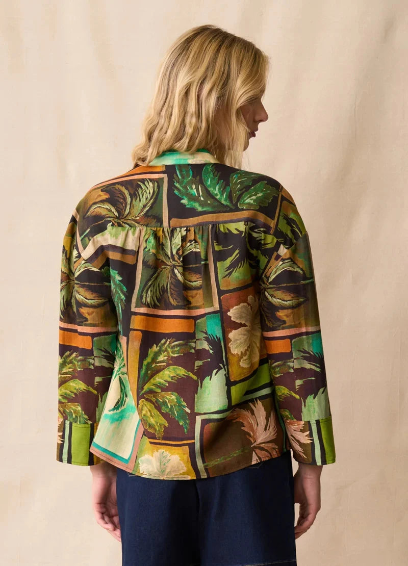 Neris Ramona Blouse - Sunset Palms