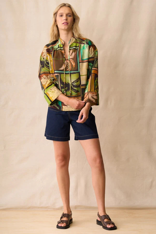 Neris Ramona Blouse - Sunset Palms