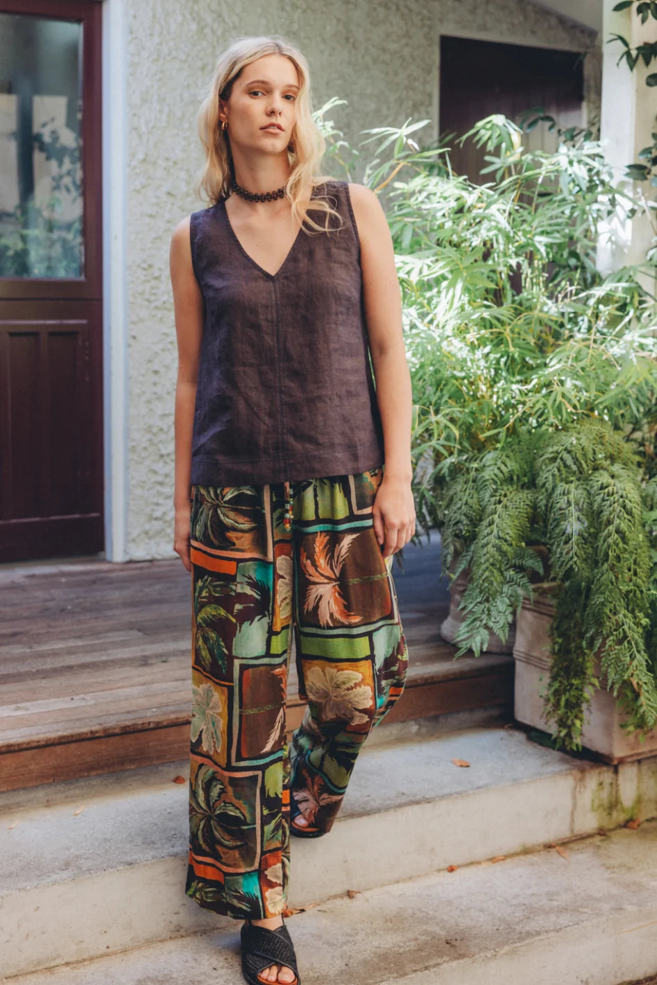 Neris Ramona Pants - Sunset Palms