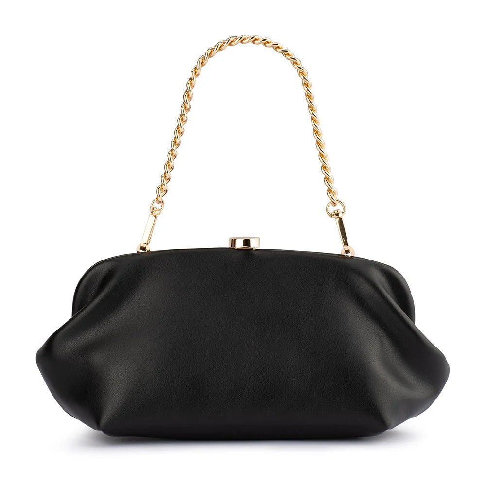 Olga Berg Josefina Framed Clutch - Black