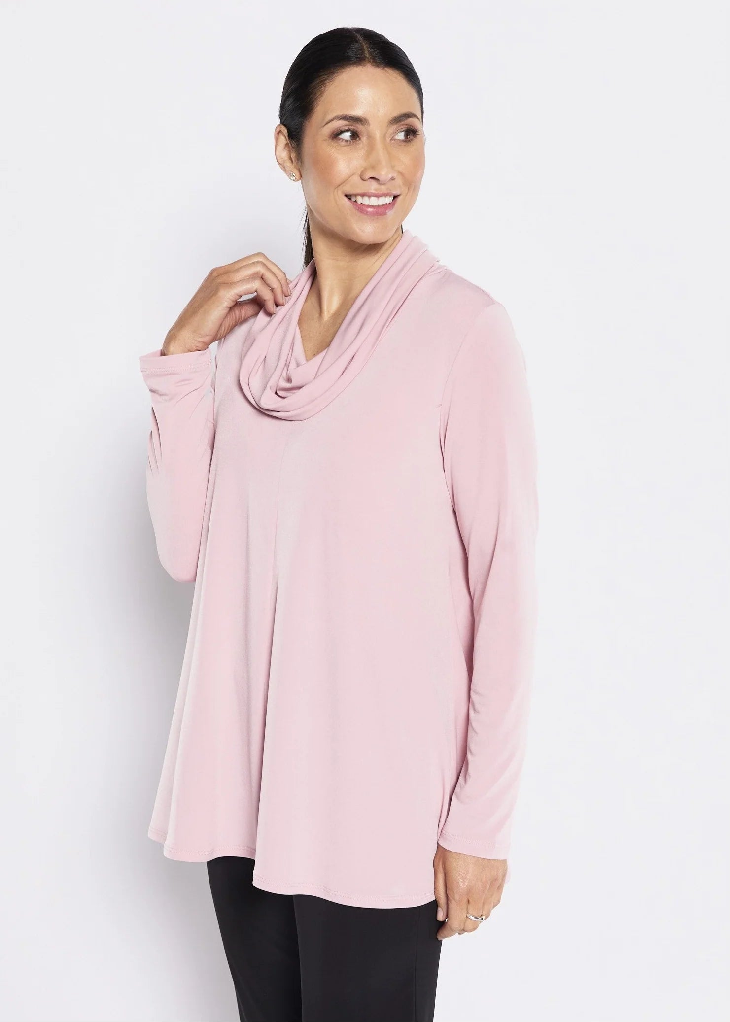 Philosophy Australia Carmen Cowl Neck Swing Tunic - Dusty Pink