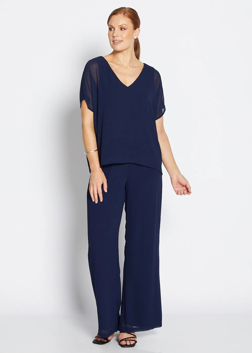 Philosophy Roma Chiffon Pants - Navy