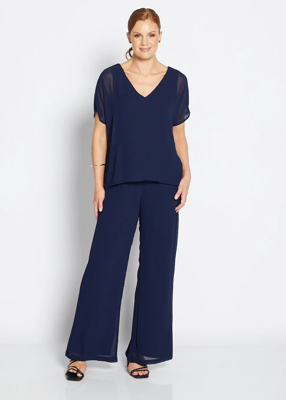Philosophy Roma Chiffon Pants - Navy