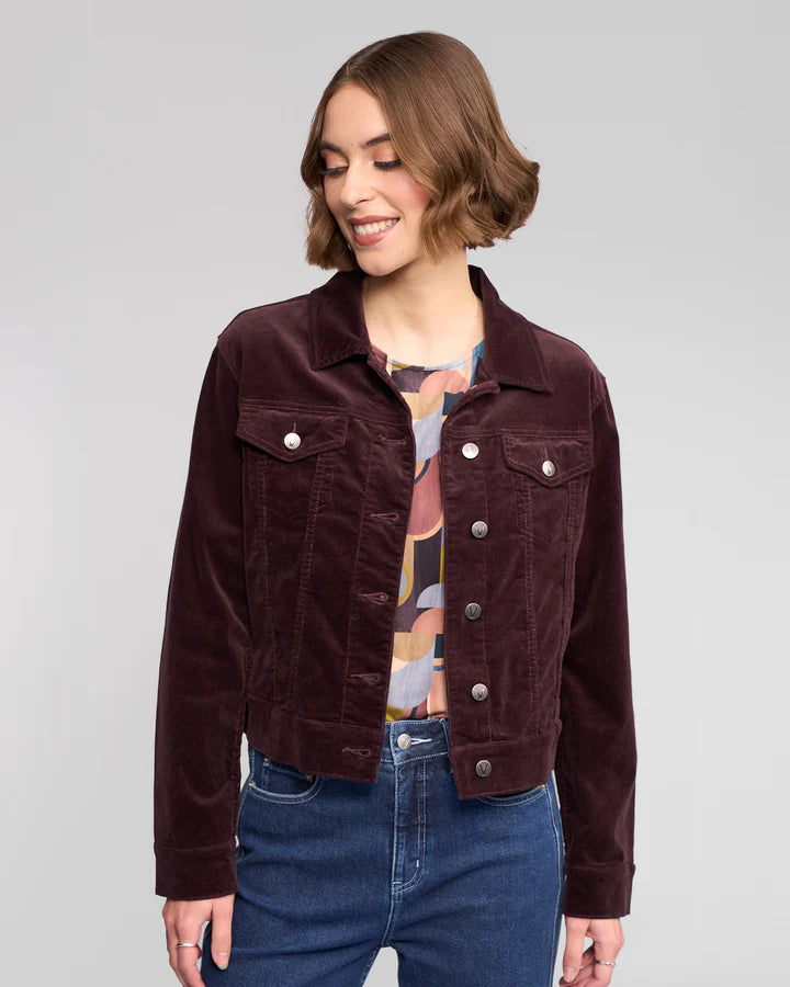 Vassalli Core Cord Jacket - Merlot