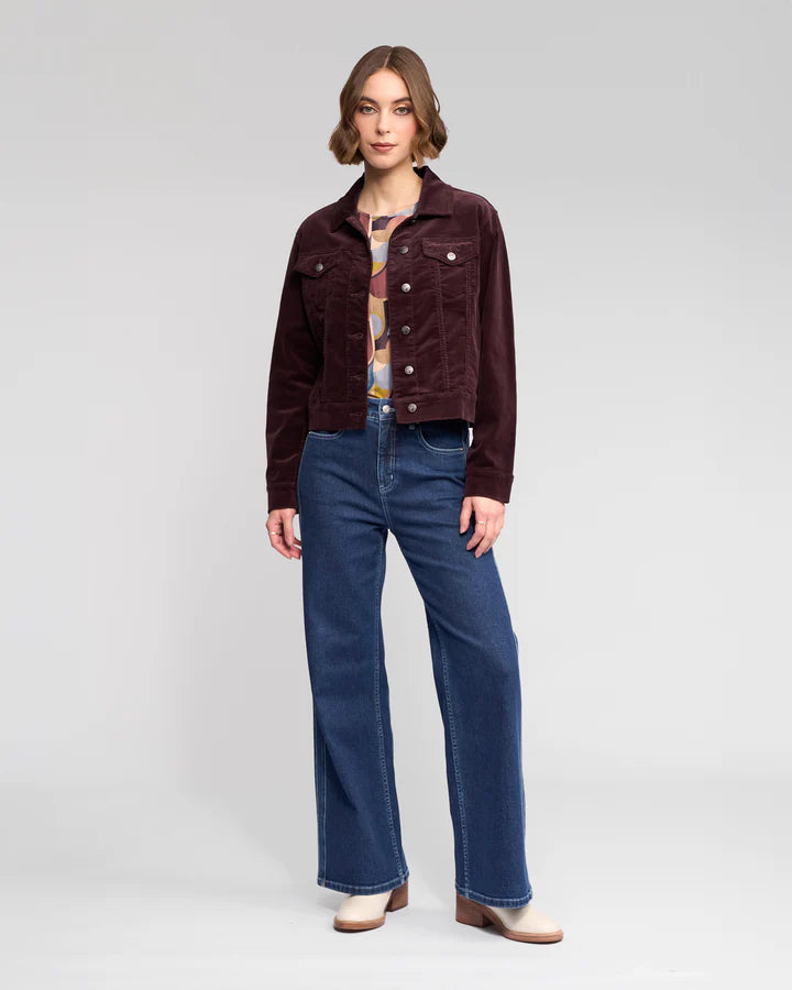 Vassalli Core Cord Jacket - Merlot