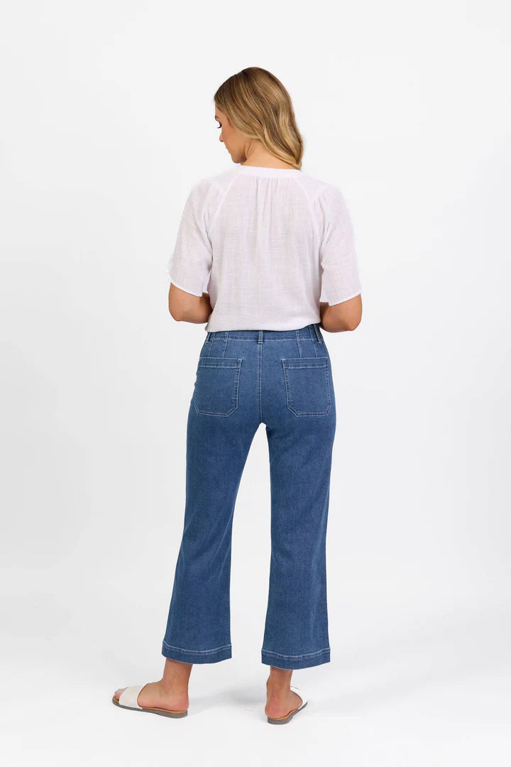 Vassalli Pocket Detail Jean - Blue Hue