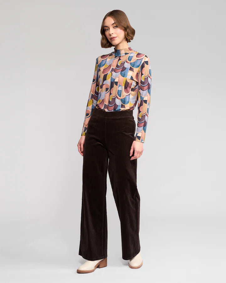 Vassalli Loft Cord Pull On Pant - Walnut