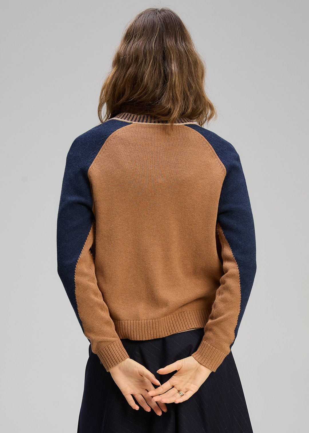 Zaket & Plover Dual Stitch Cardigan - Cinnamon
