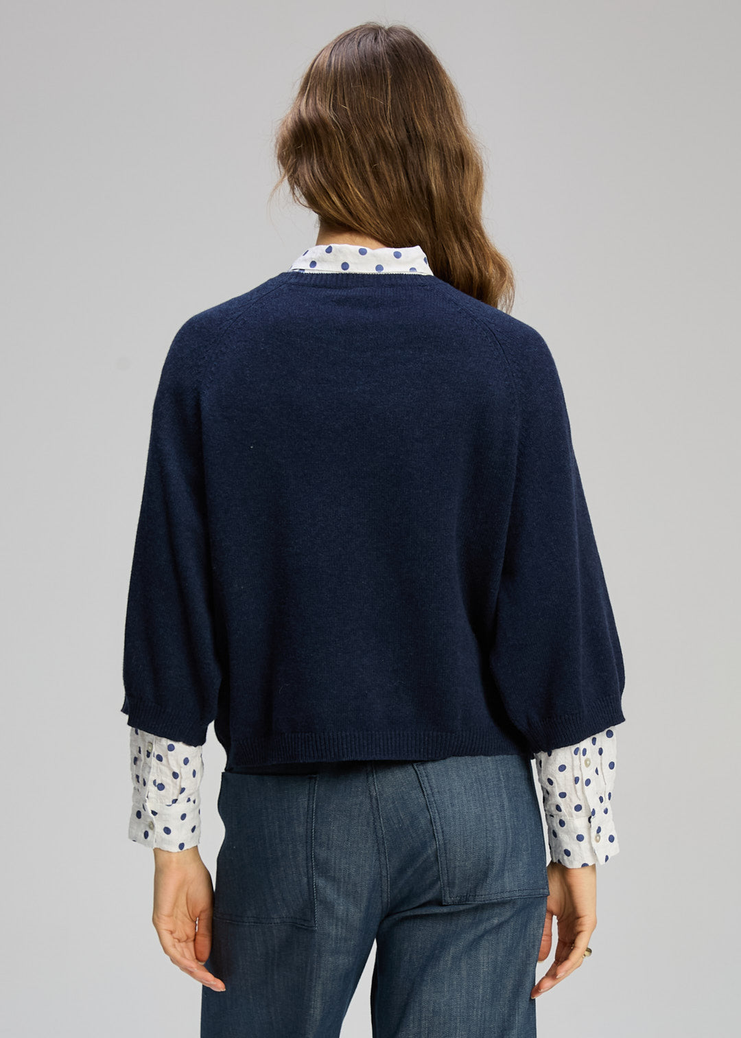 Zaket & Plover Boxy Crew Pullover  - Dark Denim 8146