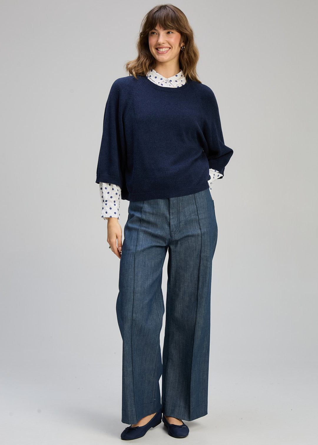 Zaket & Plover Boxy Crew Pullover  - Dark Denim 8146