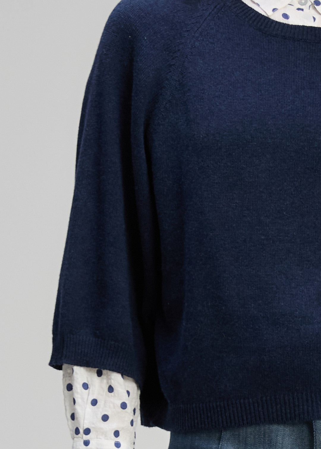 Zaket & Plover Boxy Crew Pullover  - Dark Denim 8146