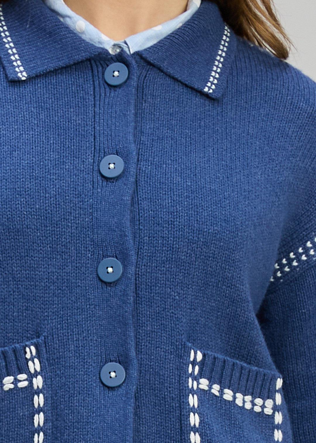 Zaket & Plover Tailored Cardigan - Indigo