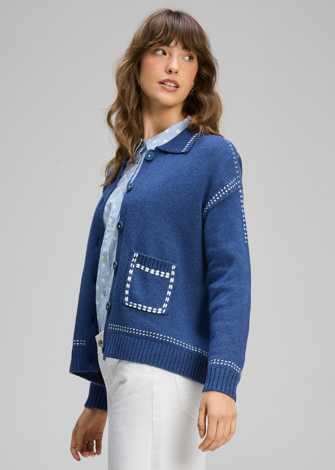 Zaket & Plover Tailored Cardigan - Indigo
