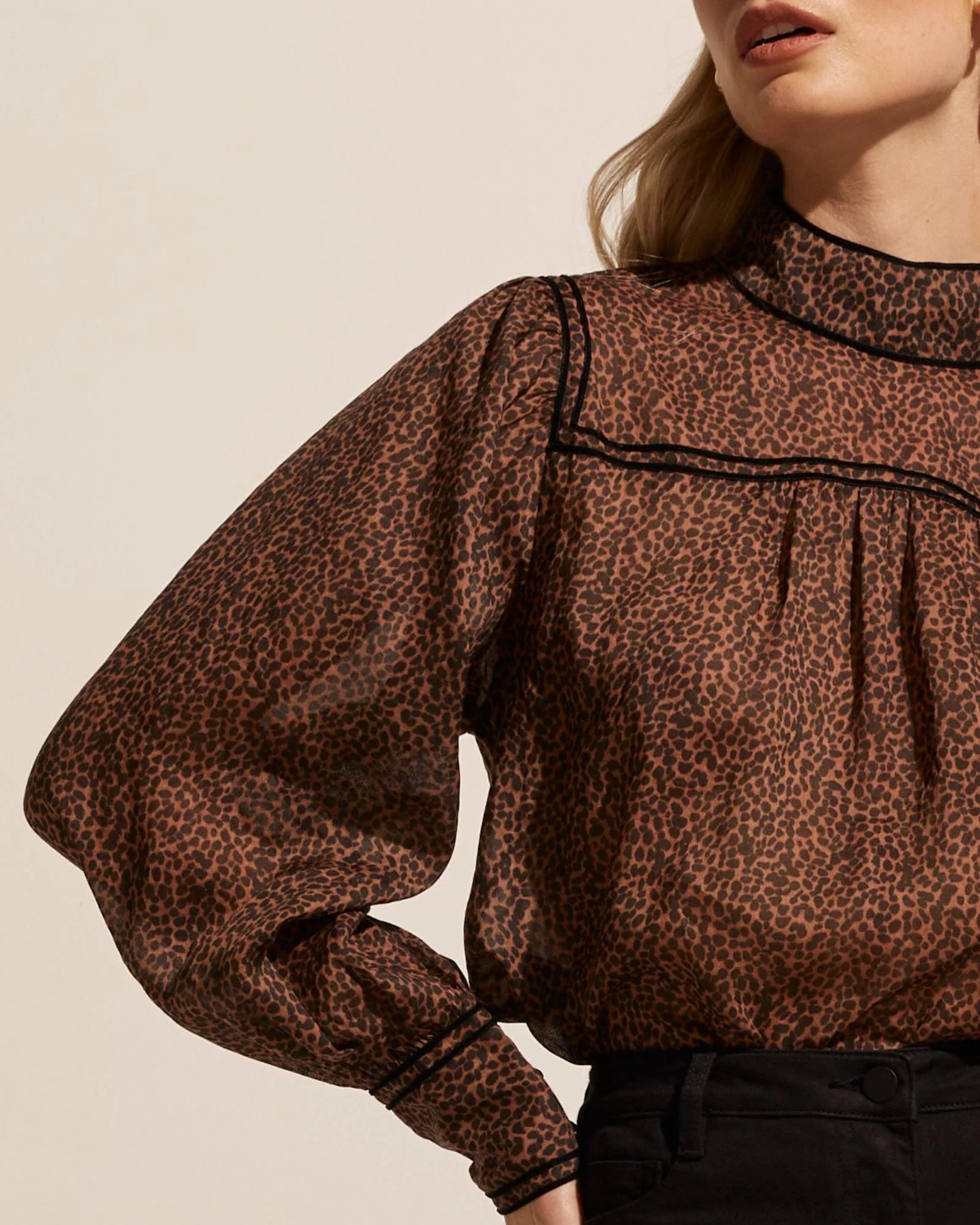 Zoe Kratzman Horizen Top - Toast Leopard