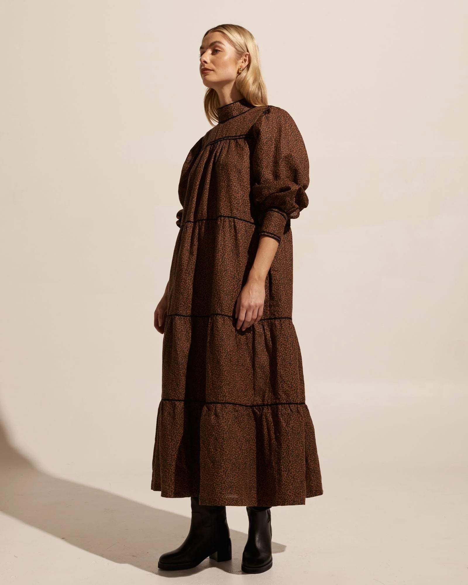Zoe Kratzman Imprint Dress - Toast Leopard