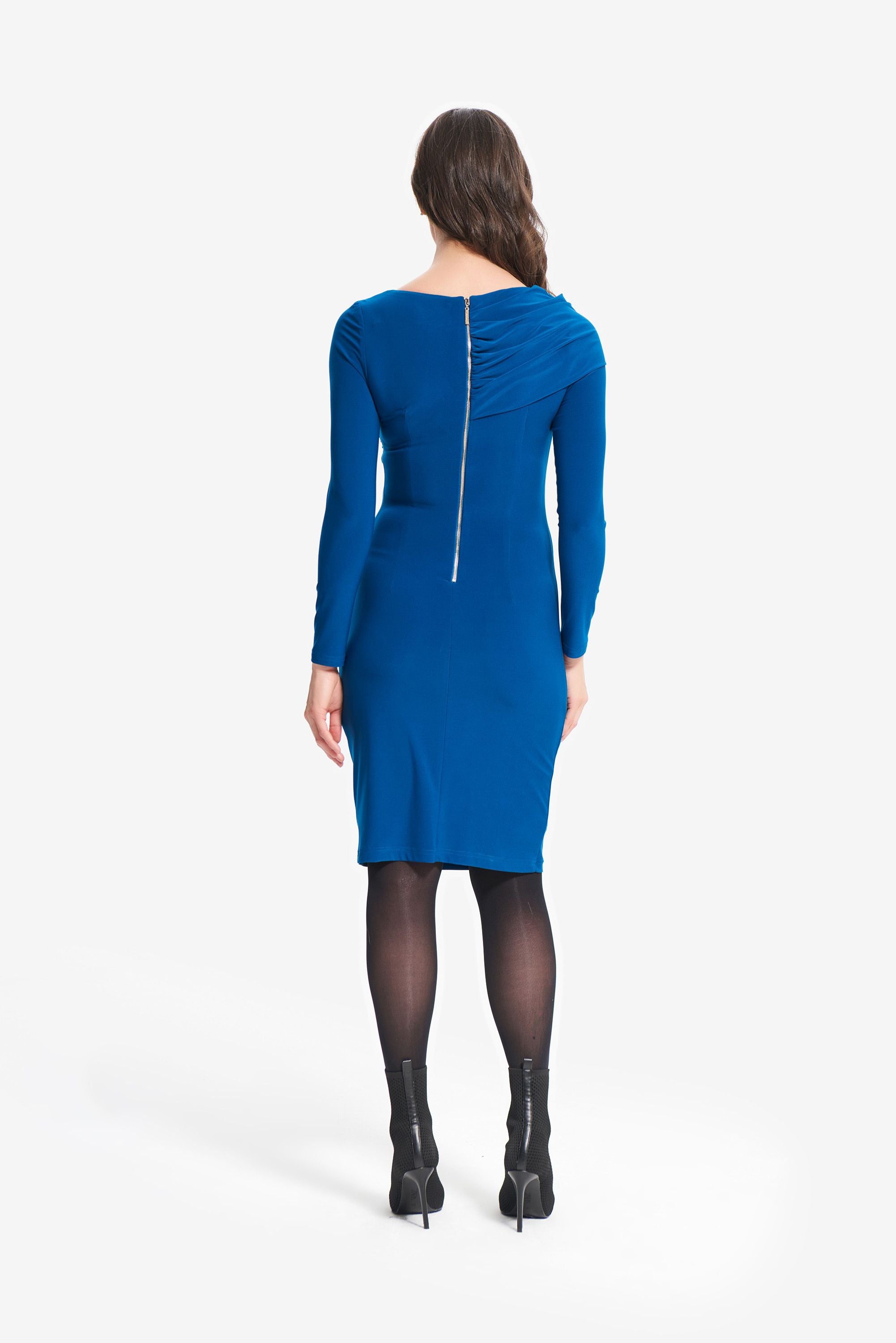 Joseph Ribkoff Ruched Dress 214079 - Aquarius
