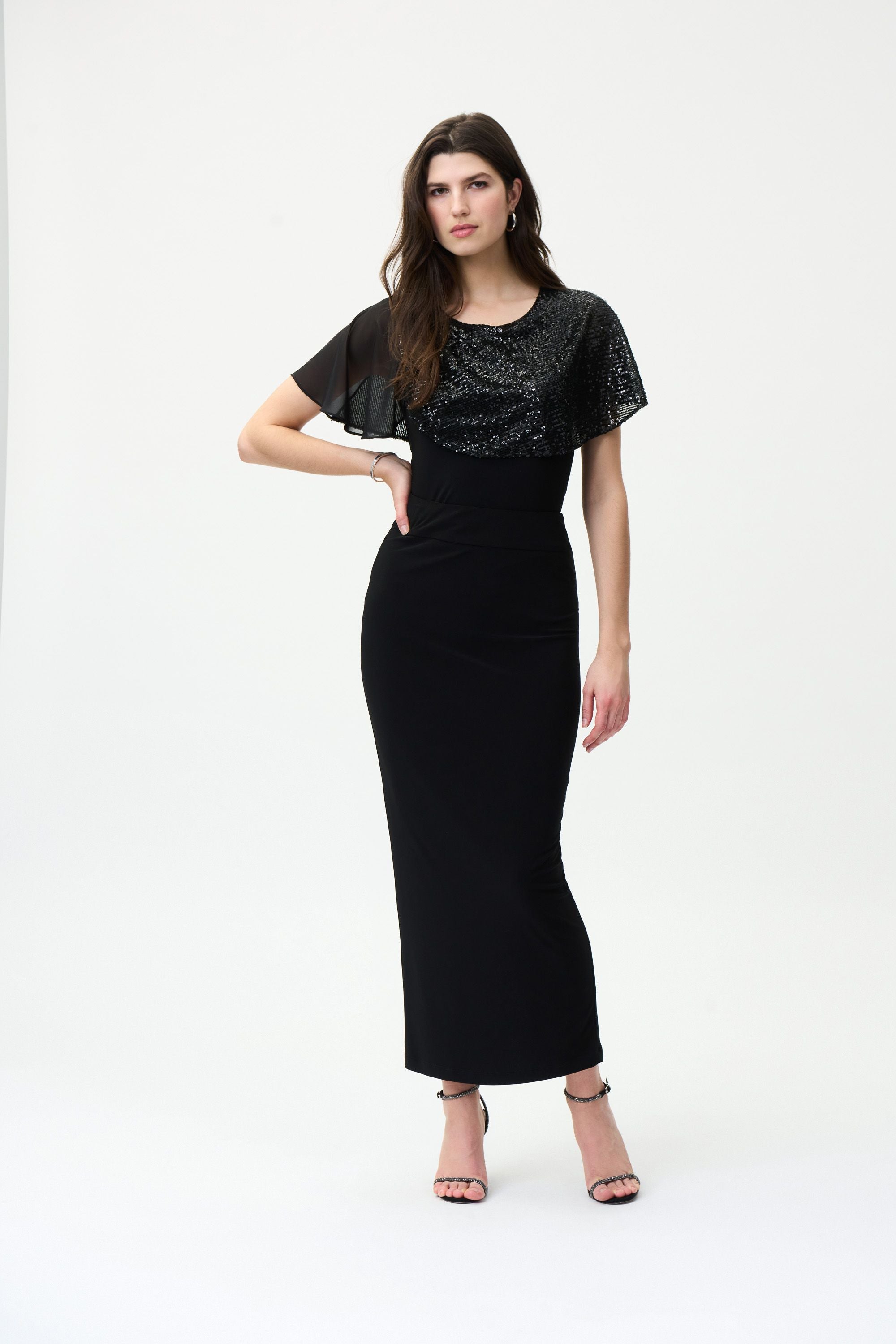 Joseph Ribkoff Sequin Overlay Top - 224095