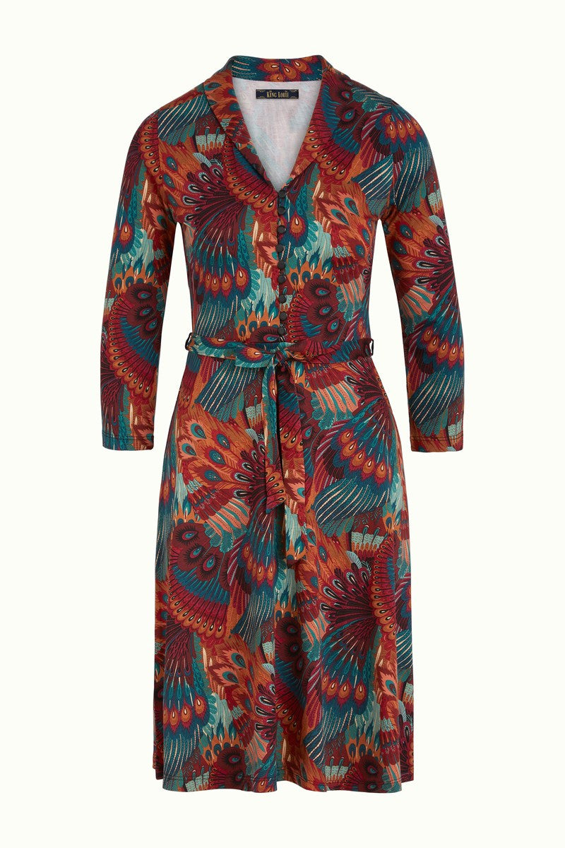 King Louie Emmy Sashay Dress - Truffle Red