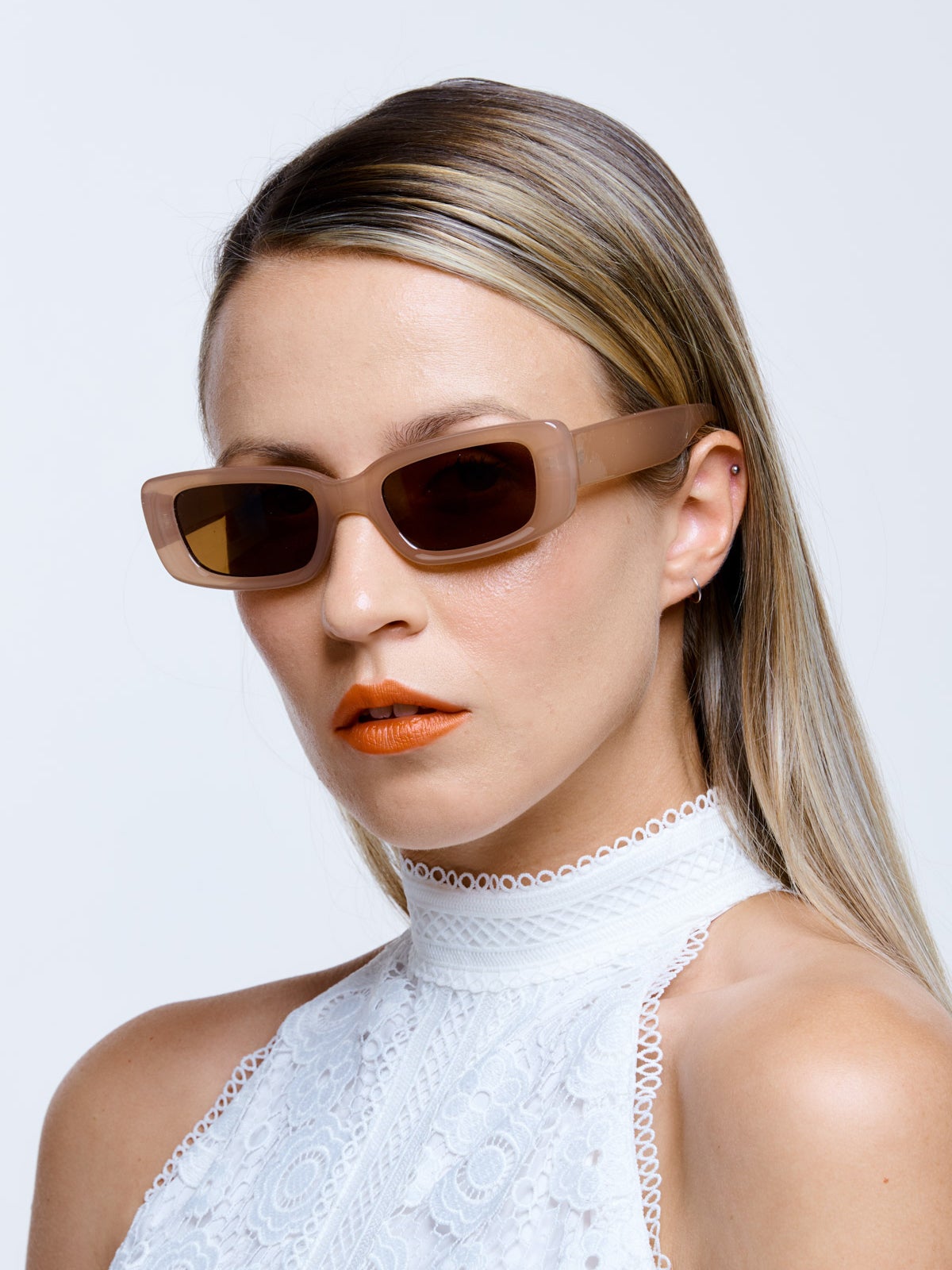 Reality Eyewear Bianca  - Nude/Brown Lenses